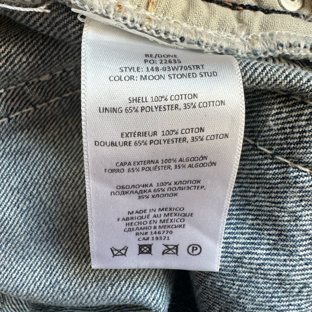 RE/DONE NWT 70’s Straight Size 27 - Picture 6 of 6